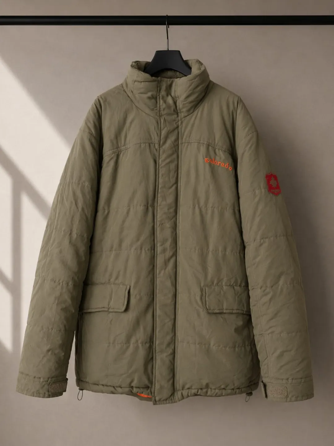 Parka Acolchada Verde Oliva
