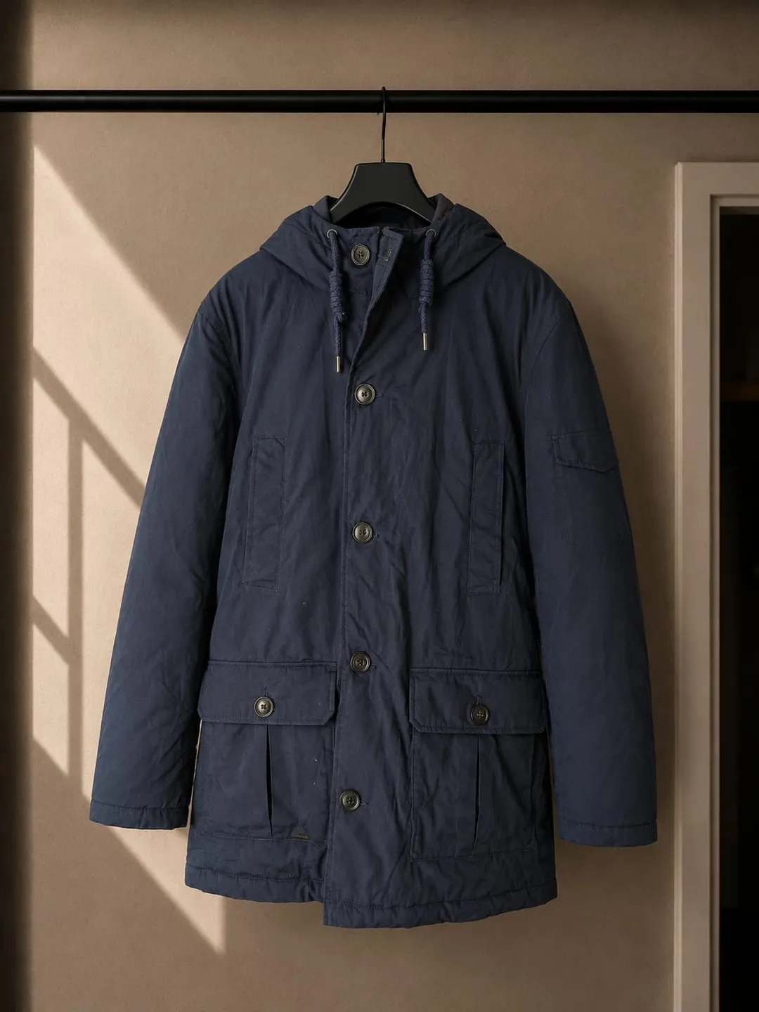 Parka Azul Marino con Capucha